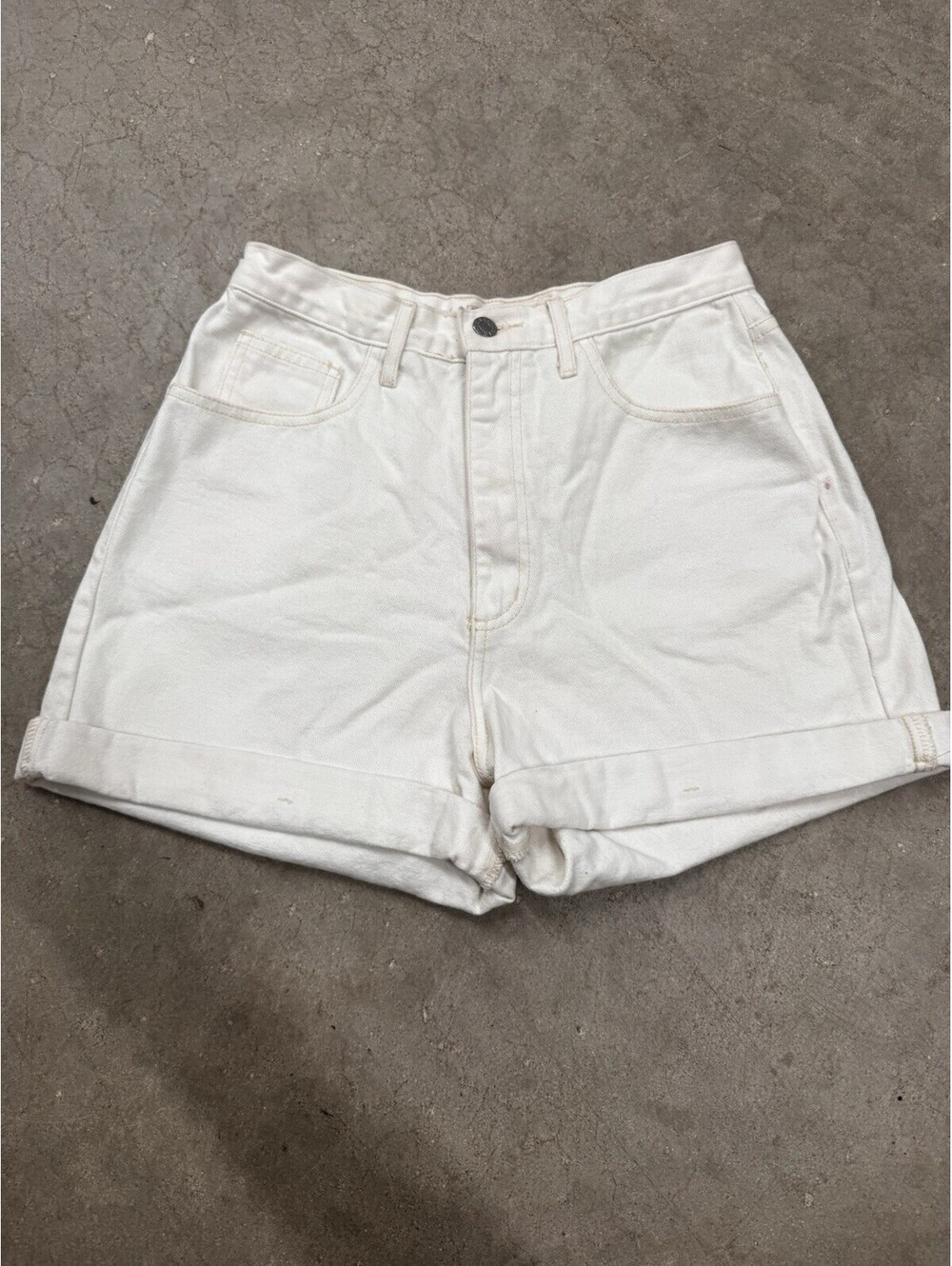 Guess Jeans Shorts Womens 31 White Vintage High Waisted 48971